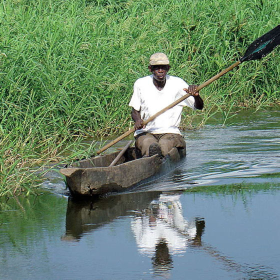 Pêcheur de Lambaréné au Gabon
